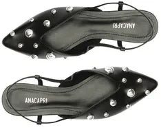 Sapatilha Slingback Maxi Tachas Preta