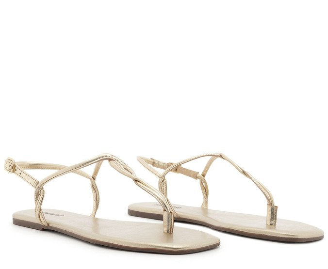 Rasteira Slim Silver Dourada