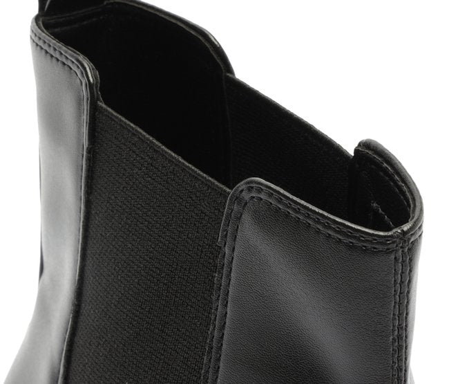 Bota Chelsea Cano Curto Preta Bico Quadrado Salto 4,2cm
