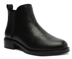Bota Cano Baixo Basic Preta Casual Feminina Confortável