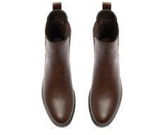 Bota Chelsea Cano Curto Marrom Com Solado Emborrachado Feminina