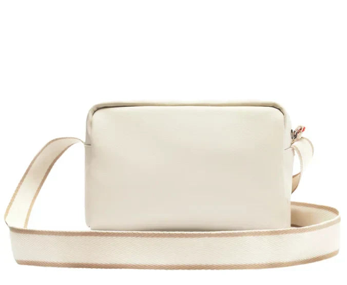 Bolsa Tiracolo Média Com Bolso Zíper Atacador Branca