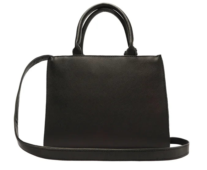 Bolsa Tote Preta Monocolor Média