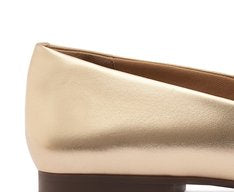 Mocassim Feminino Bridão Essencial Dourado com Bridão Metálico
