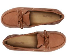 Mocassim Feminino Laço Boho Marrom Couro Sintético Confortável