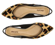 Sapatilha Slingback Bico Fino Onça