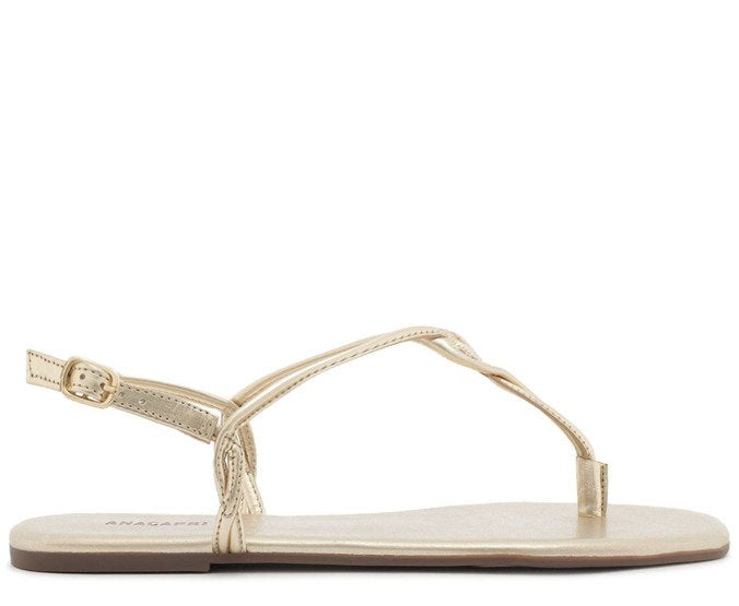 Rasteira Slim Silver Dourada