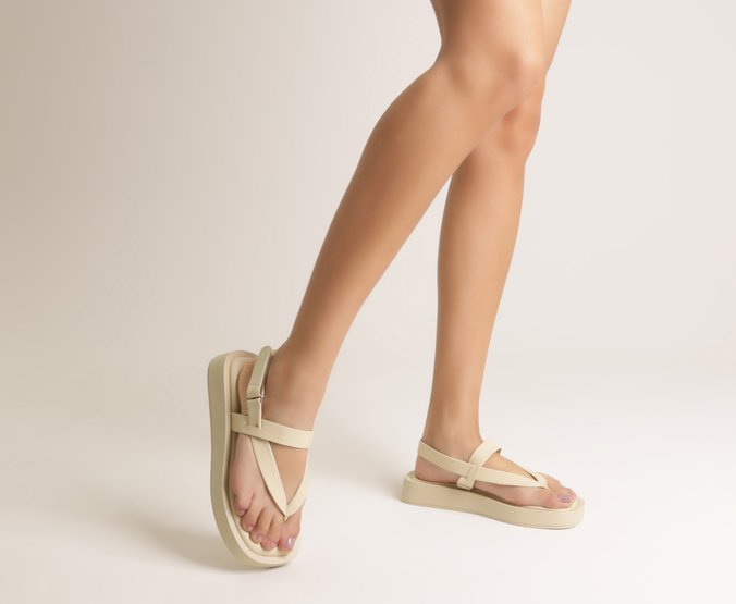 Sandália Flatform Alyssa Branca