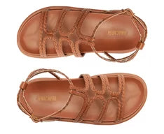 Papete Gladiadora Tiras Boho Marrom