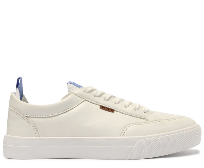 Tênis Básico Gorgurão Branco e Azul