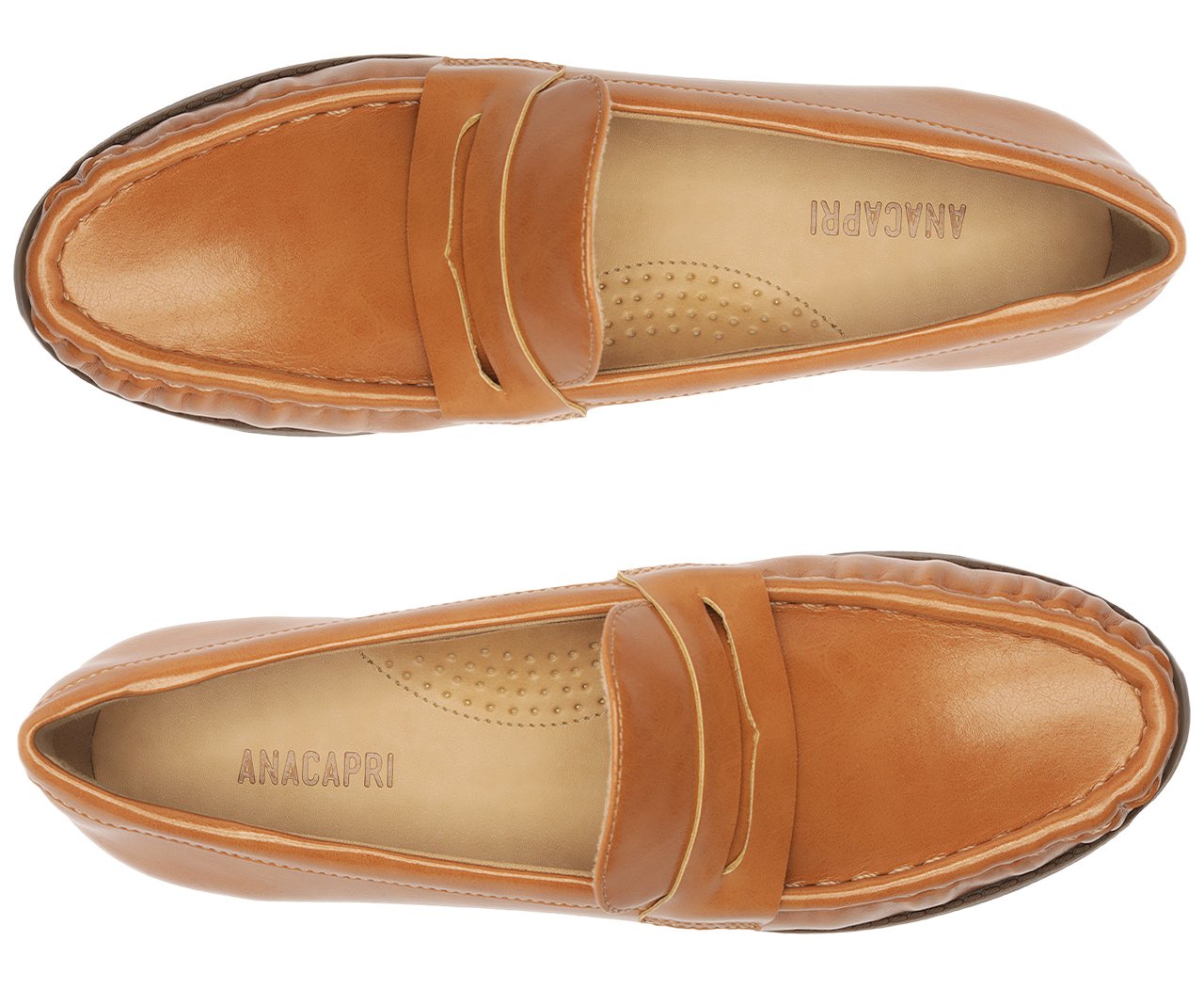 Mocassim Loafer Feminino Marrom Com Salto Rasteiro Confortável