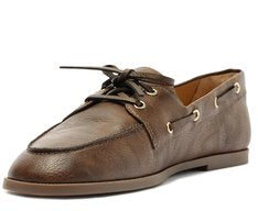 Mocassim Despojado Marrom com Napa Destroyed e Detalhe Amarração Elegante