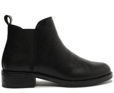 Bota Cano Baixo Basic Preta Casual Feminina Confortável