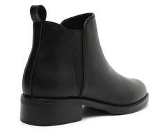 Bota Cano Baixo Basic Preta Casual Feminina Confortável