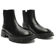 Bota Chelsea Cano Curto Tratorada Preta