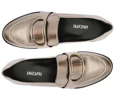 Mocassim Tratorado Fivela Mono Prata Grafite