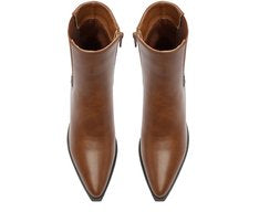 Bota Chelsea Salto Bloco Marrom Cano Curto Feminina Estilo