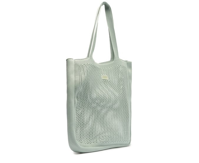 Bolsa Shopping Grande Knit Natural Verde