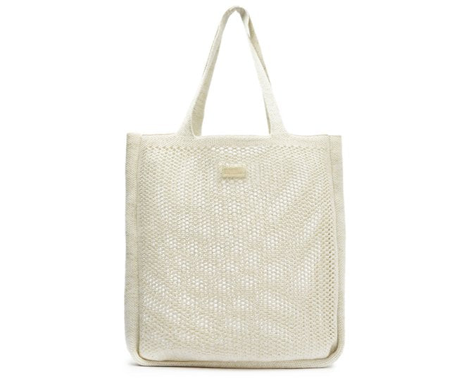 Bolsa Shopping Grande Knit Natural Branca