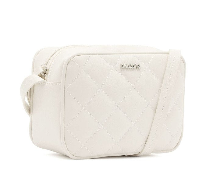 Bolsa Tiracolo Média Metalassê Triangular Branca