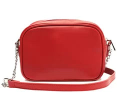 Bolsa Crossbody Média Vermelha Matelassê Zig Zag