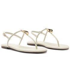Sandália Rasteira Slim Feminina com Maxi Adorno Metalizado Branco